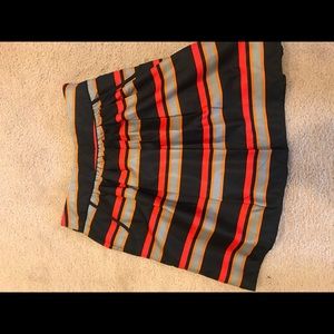 Silk striped skirt